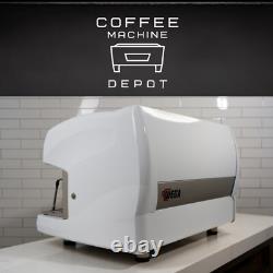 Wega Polaris 2 Group (Low Cup) Commercial Espresso Machine- White with Wood Handle