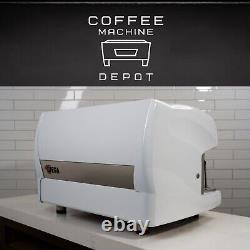 Wega Polaris 2 Group (Low Cup) Commercial Espresso Machine- White with Wood Handle