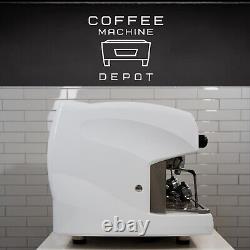 Wega Polaris 2 Group (Low Cup) Commercial Espresso Machine- White with Wood Handle
