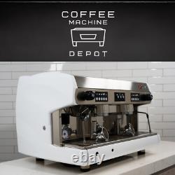 Wega Polaris 2 Group (Low Cup) Commercial Espresso Machine- White with Wood Handle