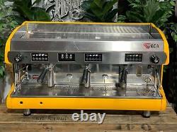 Wega Polaris 3 Group High Cup Yellow Espresso Coffee Machine Commercial Cafe