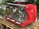 Wega Vela Low Cup 2 Group Red Espresso Coffee Machine Commercial Cafe Latte Bar
