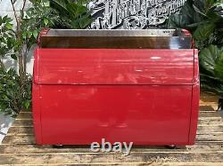 Wega Vela Low Cup 2 Group Red Espresso Coffee Machine Commercial Cafe Latte Bar