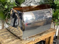 Wega Vela Vintage 2 Group Espresso Coffee Machine Chrome Commercial Cafe Latte