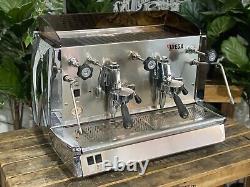 Wega Vela Vintage 2 Group Espresso Coffee Machine Chrome Commercial Cafe Latte