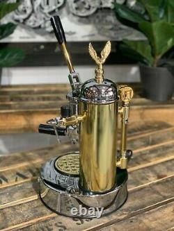 Elektra Micro Casa Leva 1 Groupe Flambant Neuf Gold Chrome Espresso Coffee Machine