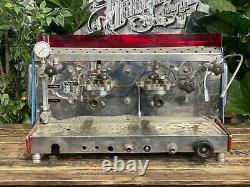 L'dorio Atlas Vintage Lever 2 Groupe Red & Blue Espresso Machine À Café