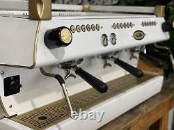 La Marzocco Gb5 3 Group Machine à Café Espresso Blanc & Or pour Café Commercial Bar