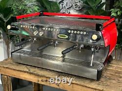 La Marzocco Gb5 3 Groupe Rouge Douanier W. Accents D'or Espresso Coffee Machine Resta