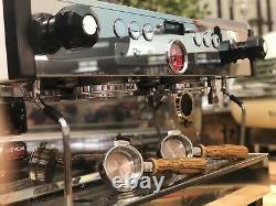 La Marzocco Linea Pb 2 Groupe Blanc Avec Poignées En Bois Espresso Machine À Café