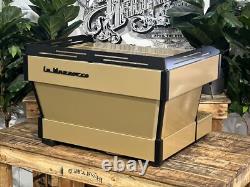 La Marzocco Linea Pb Machine à Café Espresso 2 Groupes Or et Noir Bar Commercial
