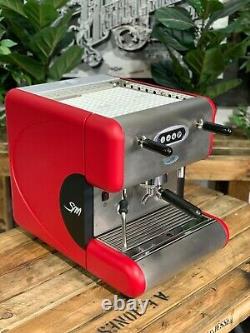 La San Marco 85 Flexa E 1 Groupe Red Espresso Coffee Machine Commercial Home Bar