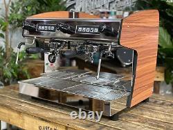 Machine à café expresso Carimali Pratica E2 2 Group en acier inoxydable et bois neuf