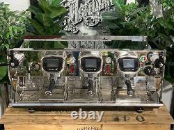 Machine à café expresso électronique Bfc Aviator 3 groupes en acier inoxydable noir pour café-bar