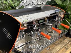 Orchestrale Etnica 3 Groupe Black & Orange Espresso Machine À Café Commerciale