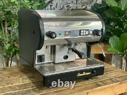 Saint-marin Lisa 1 Groupe Black Espresso Machine À Café Commercial Café Barista