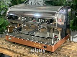 Saint-marin Lisa 2 Groupe Chrome Brass Base Espresso Machine À Café Commerciale