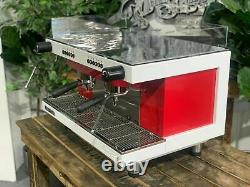 San Remo Zoe Competition 2 Groupe Red & White Espresso Machine À Café Commerciale