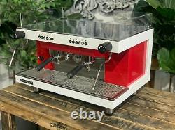 San Remo Zoe Competition 2 Groupe Red & White Espresso Machine À Café Commerciale