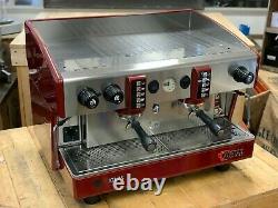 Wega Atlas 2 Groupe Red Espresso Machine À Café Commercial Cafe Barista Beans Cup