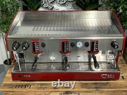 Wega Atlas Evd 3 Groupe Metallic Red Espresso Machine À Café Commercial Maker