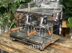 Wega Mininova 2 Groupe Acier Inoxydable & Bois Machine à Café Espresso avec Accents Café