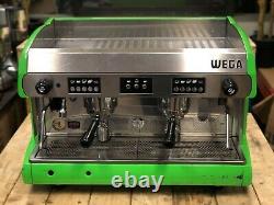 Wega Polaris 2 Group Lime Green Espresso Coffee Machine Commercial Cafe Accueil