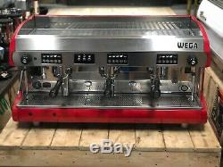 Wega Polaris 3 Red Group Espresso Machine À Café Commercial Cup Cafe Barista