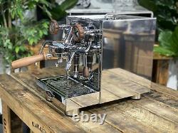 Wega Wmini 1 Groupe Machine à Café Espresso Neuve en Acier Inoxydable et Bois pour Bar à Domicile